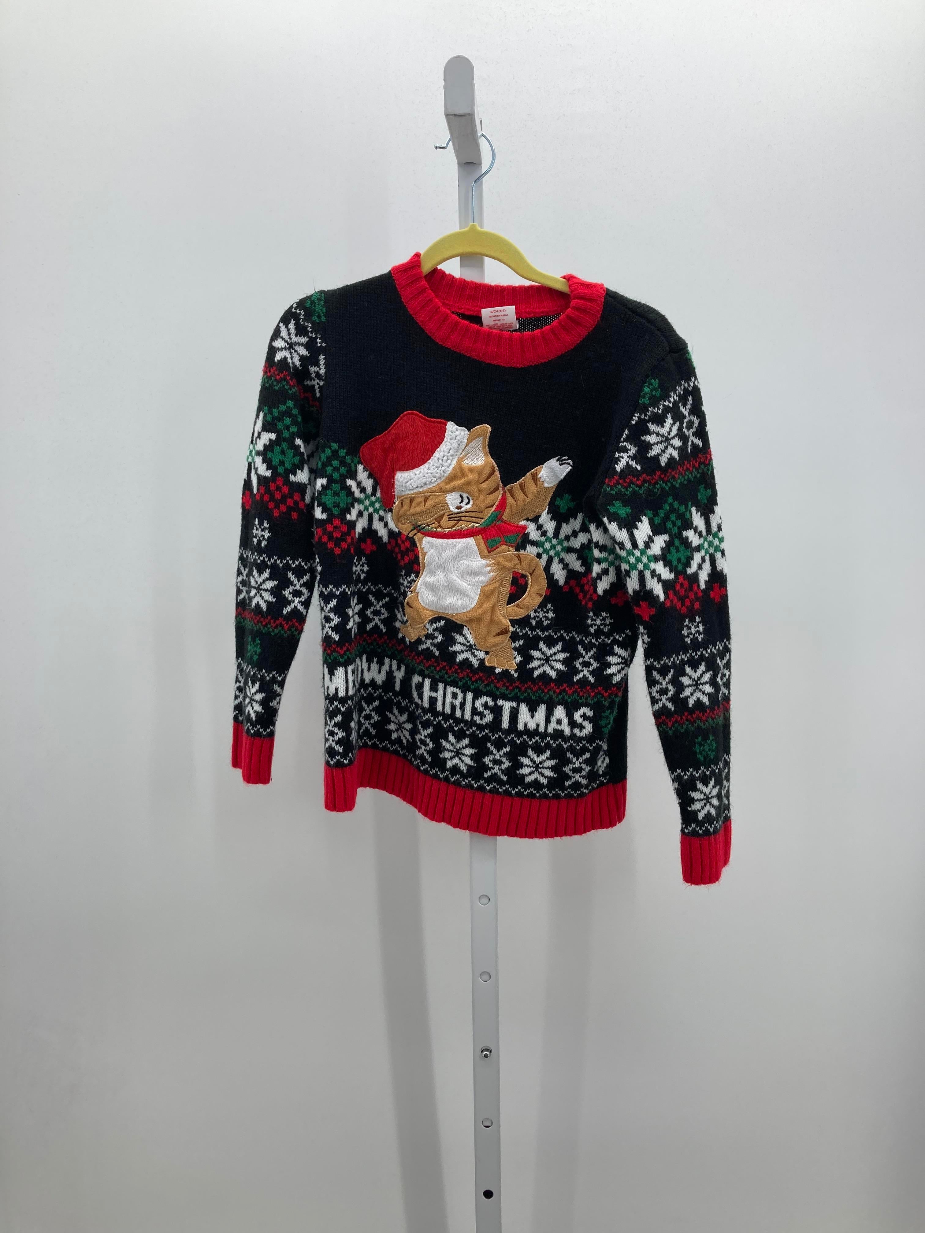 LONG SLV SWEATER MEOWY CHRISTMAS.