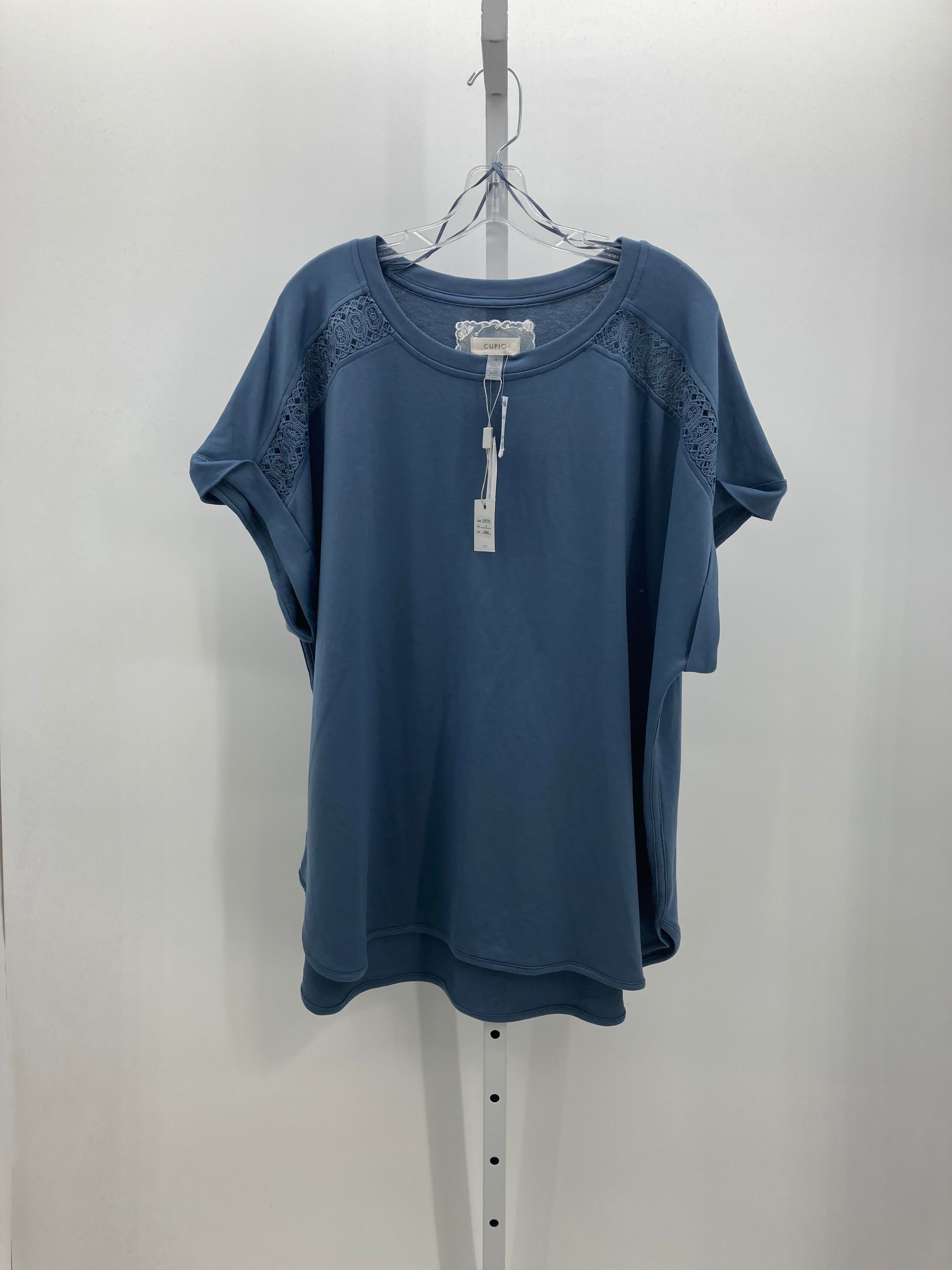 Cupio Size 1X Womens Short Sleeve Shirt