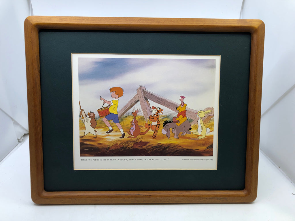 WINNIE THE POOH WOOD FRAMED ART.