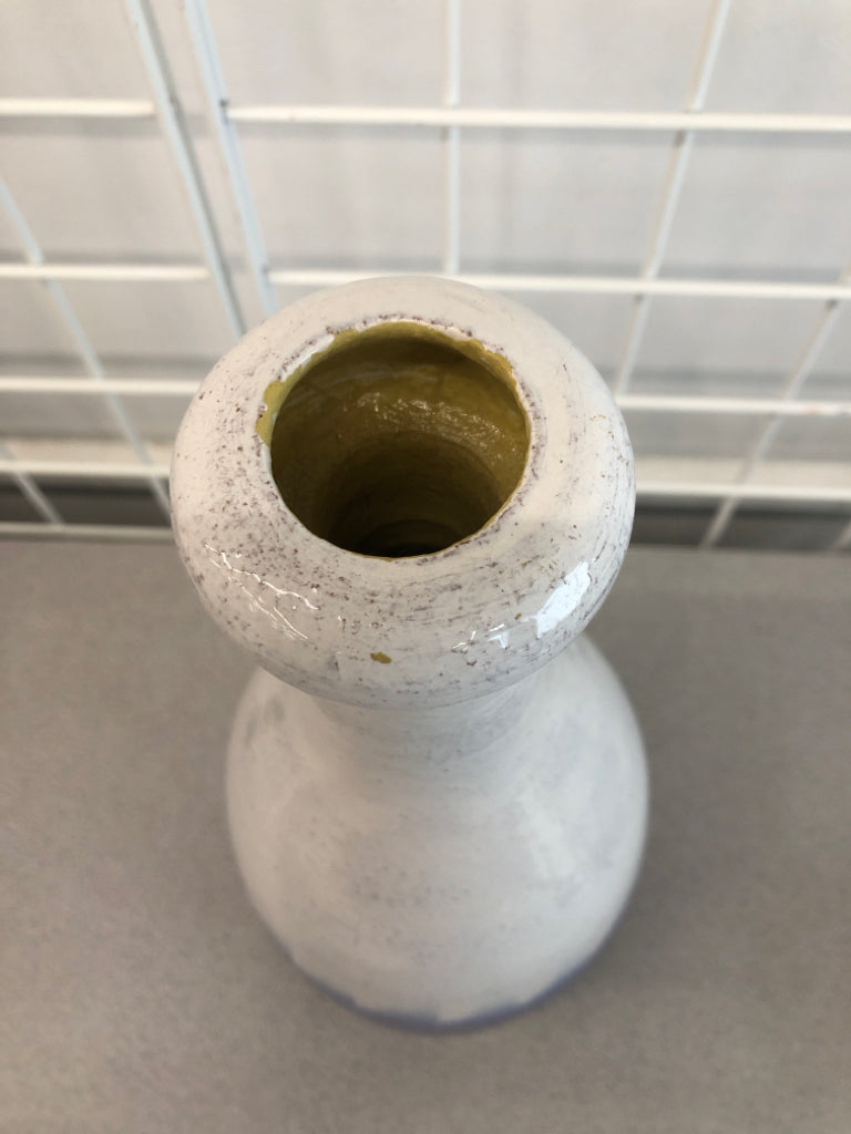 BLUE BRUSHED SPECKLED VASE.