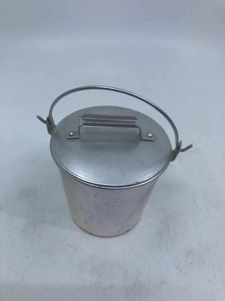 3PC MILK JUG STYLE SILVER SUGAR AND CREAMER SET W TRAY.