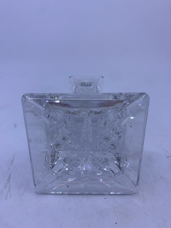 SQUARE WATERFORD TAPER CANDLE HOLDER.