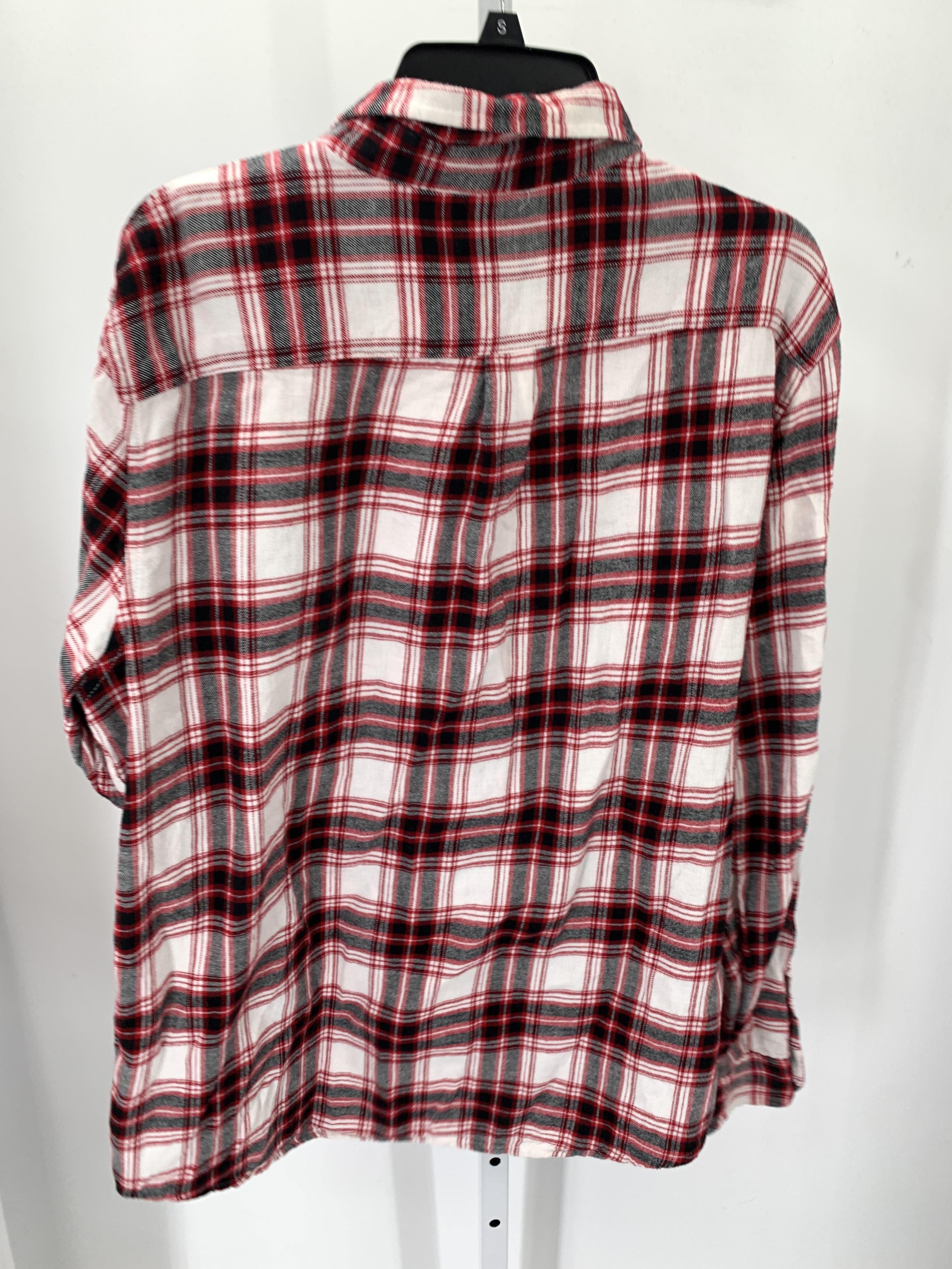 RED PLAID BTN DOWN