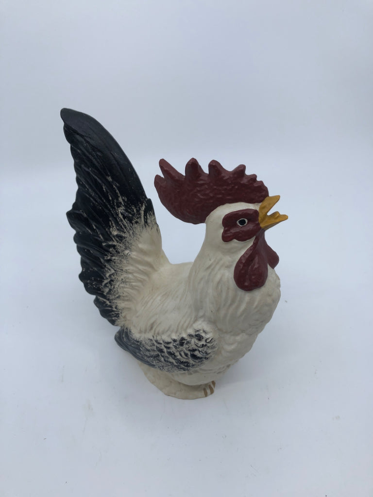 RESIN ROOSTER FIGURE.