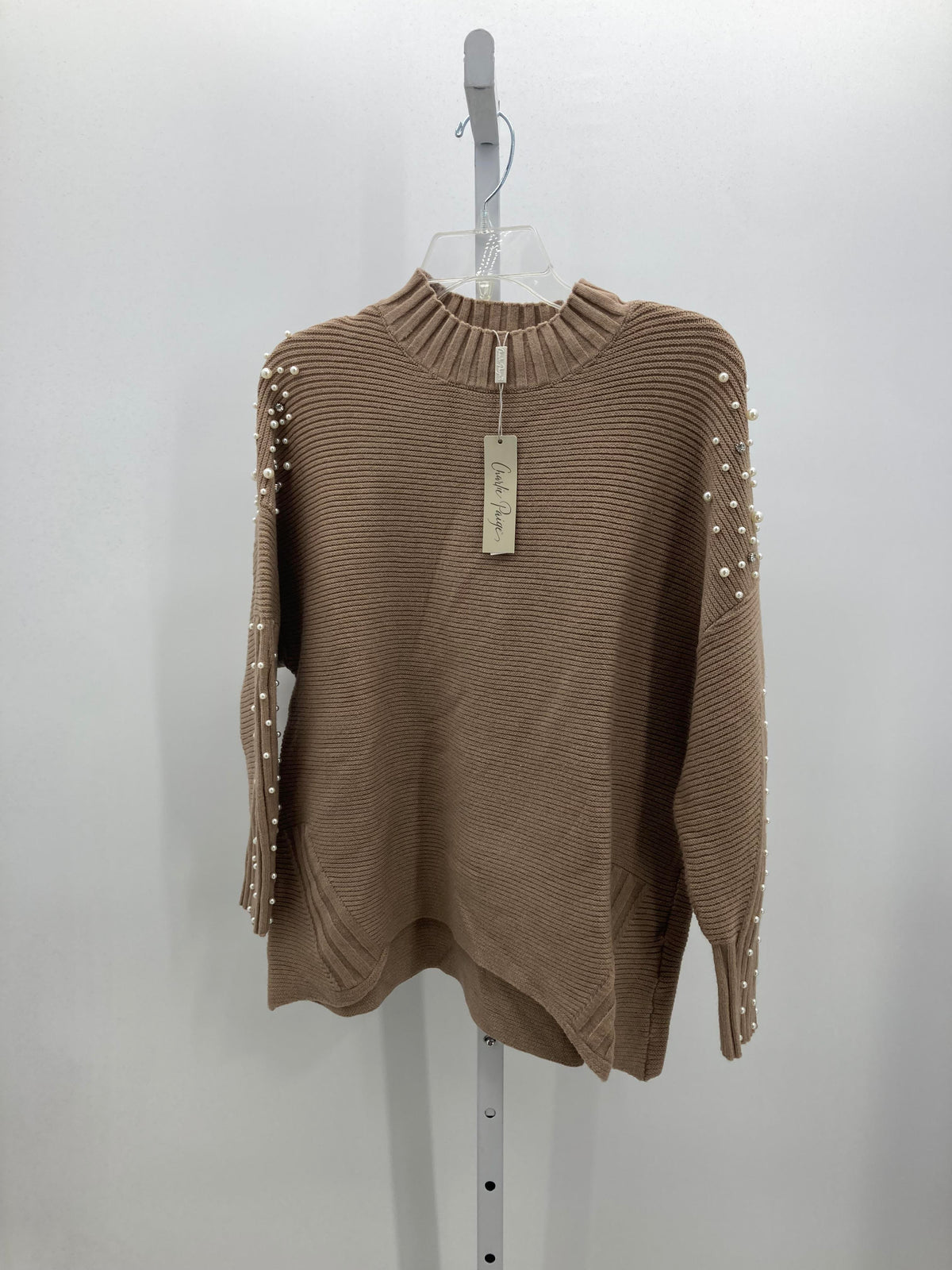 Charlie Page Size Medium Misses Long Slv Sweater