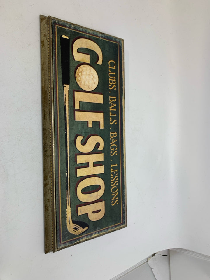 DISTRESSED GOLF SHOP.