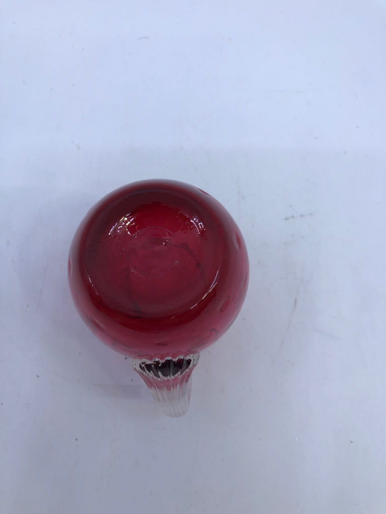 PILGRIM CRANBERRY GLASS PITCHER.