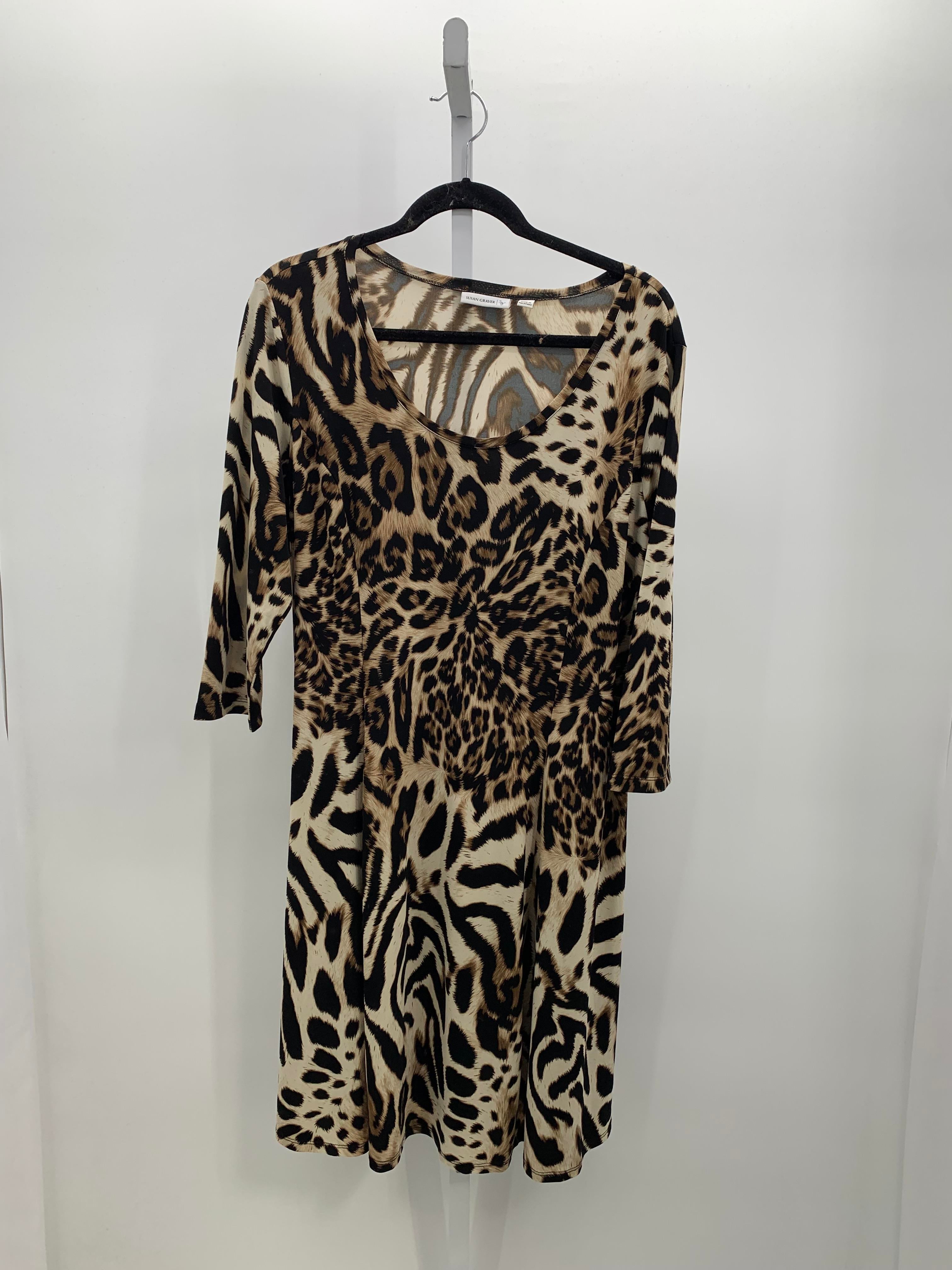 Susan Graver Size Large Misses 3/4 Sleeve Dress