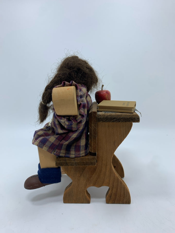 LIZZIE HIGH GIRL IN SCHOOL DESK FIGURE.
