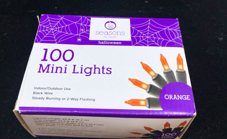 NIB 100 MINI ORANGE HALLOWEEN LIGHTS