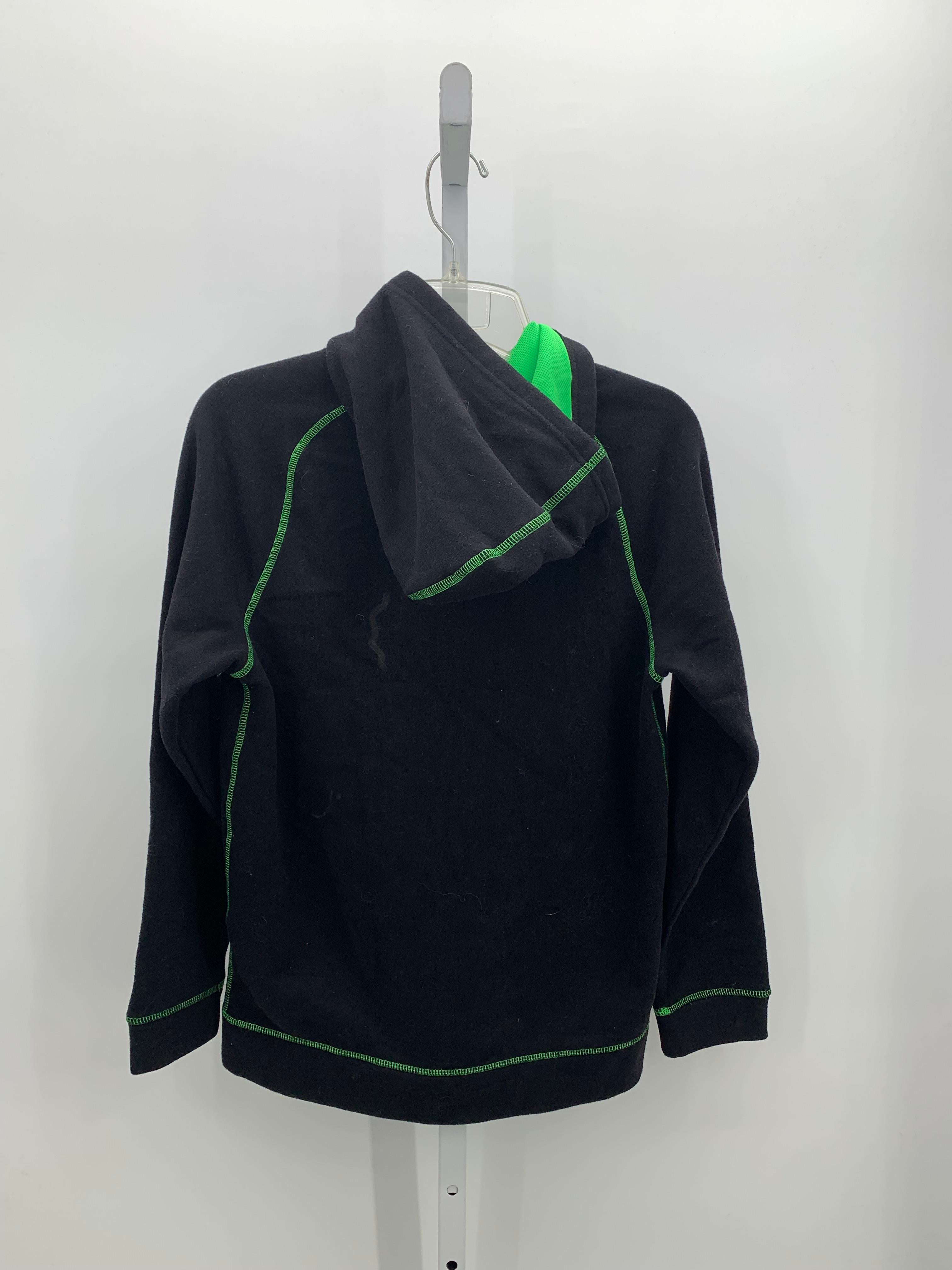 GREEN THREAD HOODED ZIP KNIT