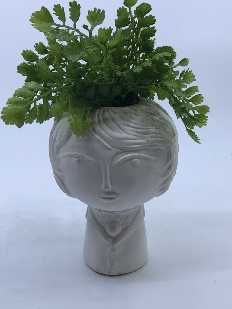 MAN/WOMAN FAUX SUCCULENT SHELF DECOR.