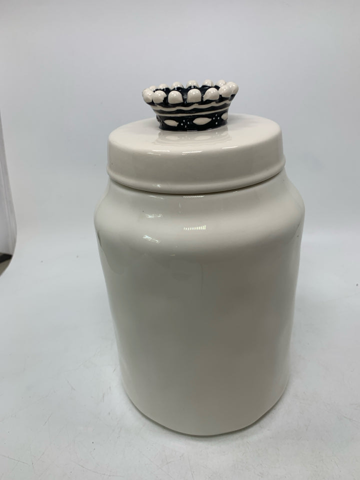 GOOD DOG CERAMIC CANISTER.