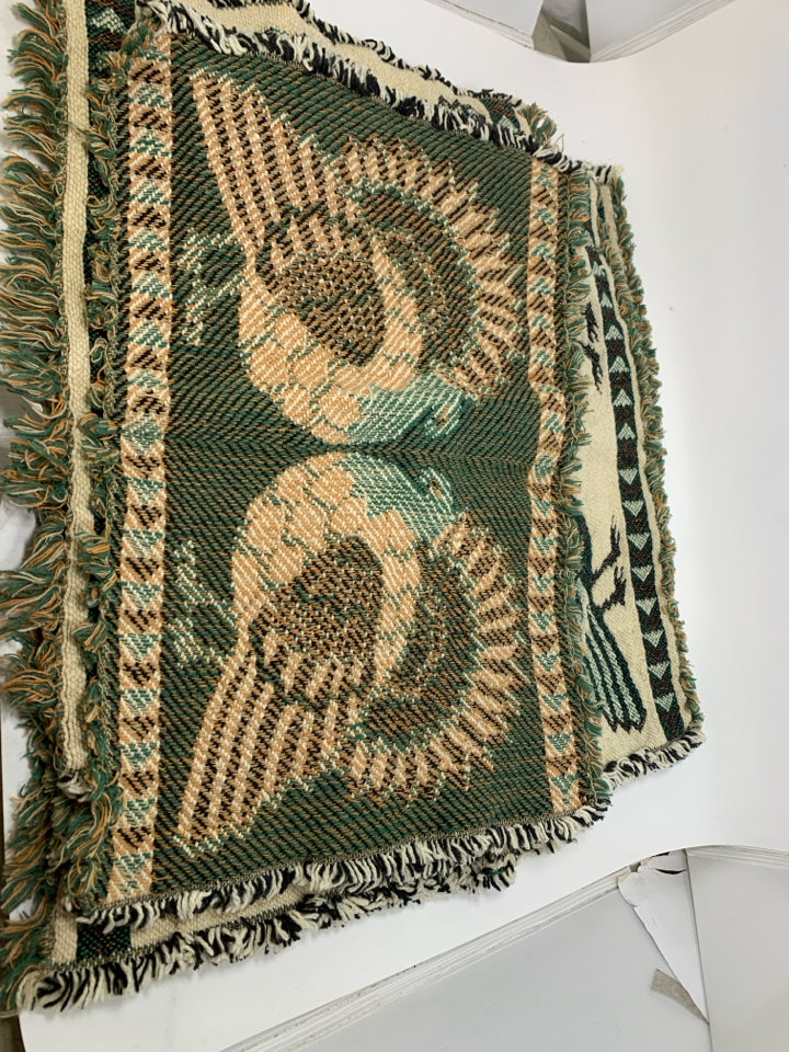8 TURKEY TAPESTRY WOVEN PLACEMATS.