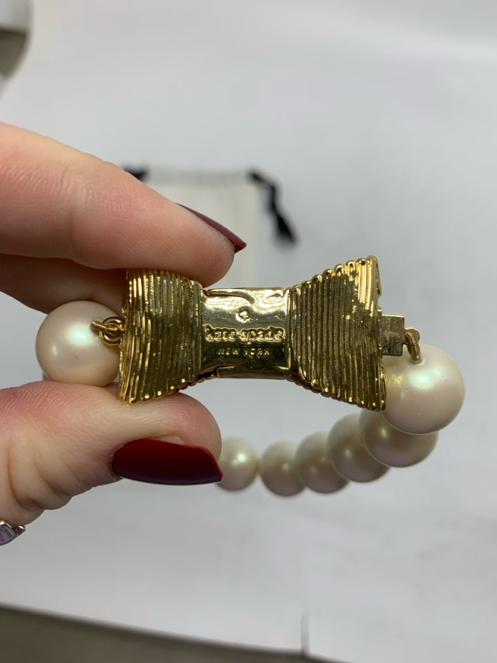 Kate Spade Beaded Bow Clasp Bracelet