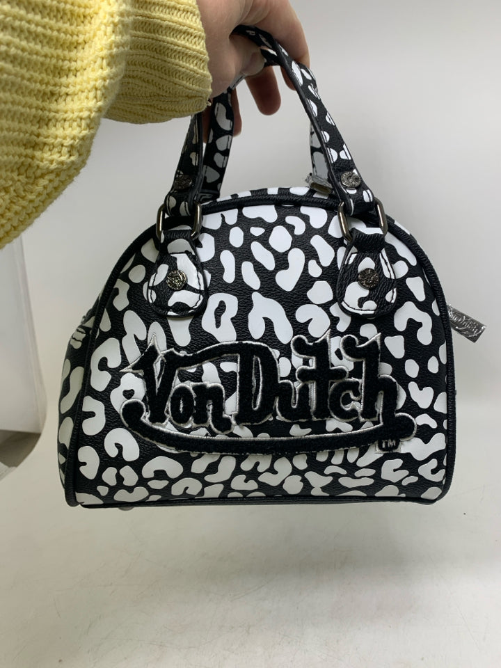 Von Dutch White Cheetah Shoulder Bag- New With Tags