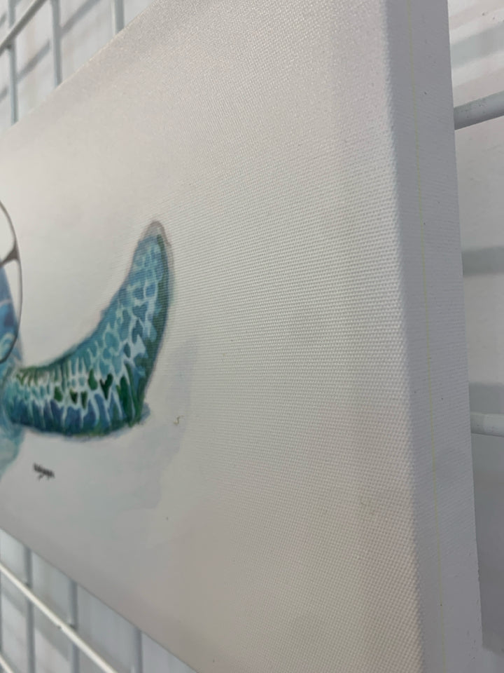 SEA TURTLE W/GLASSES CANVAS.