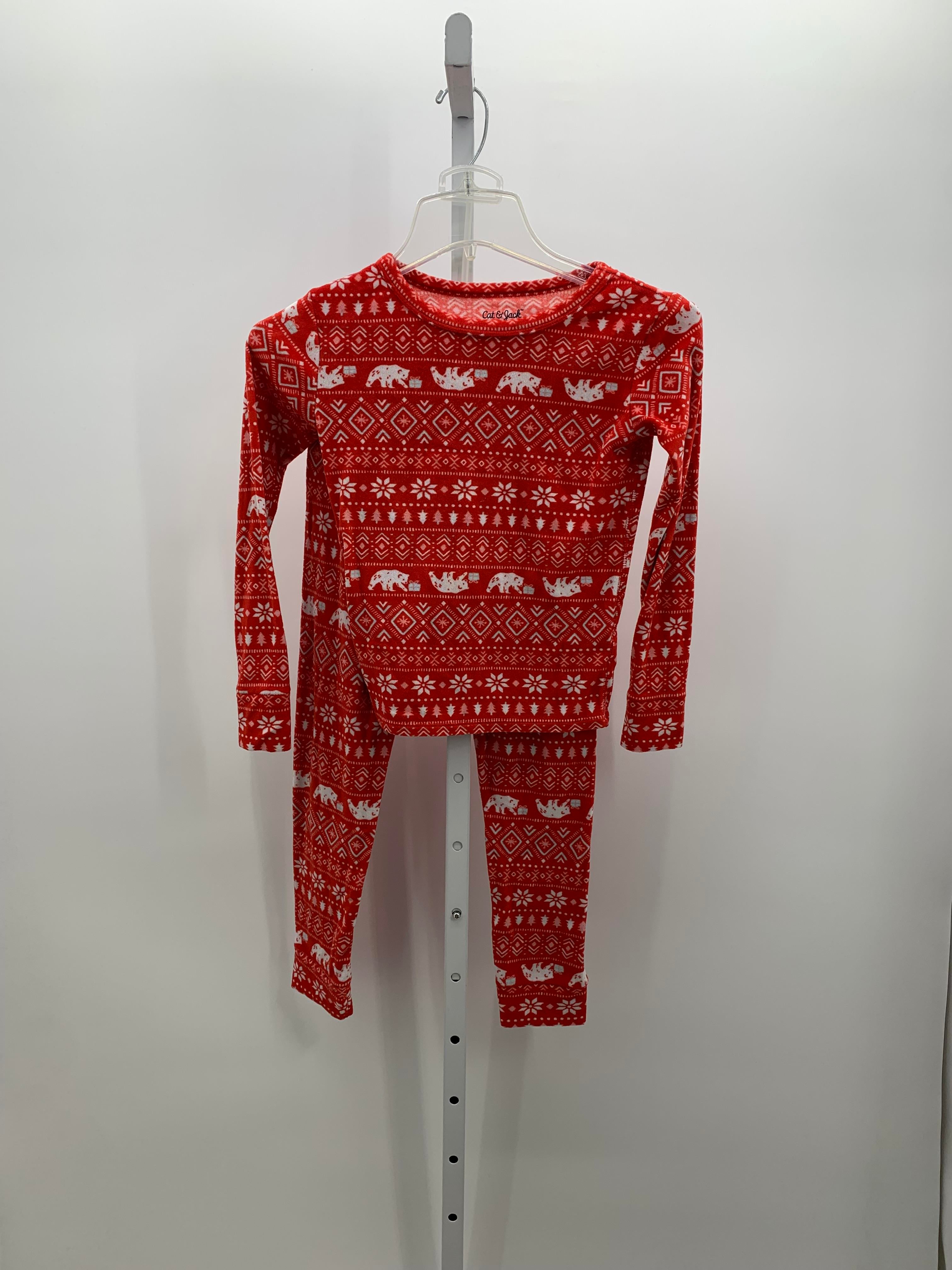 FLEECE PJS WHITE BEARS SNOWFLAKES