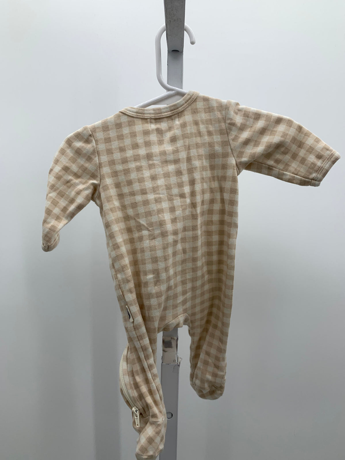 PLAID ZIP KNIT