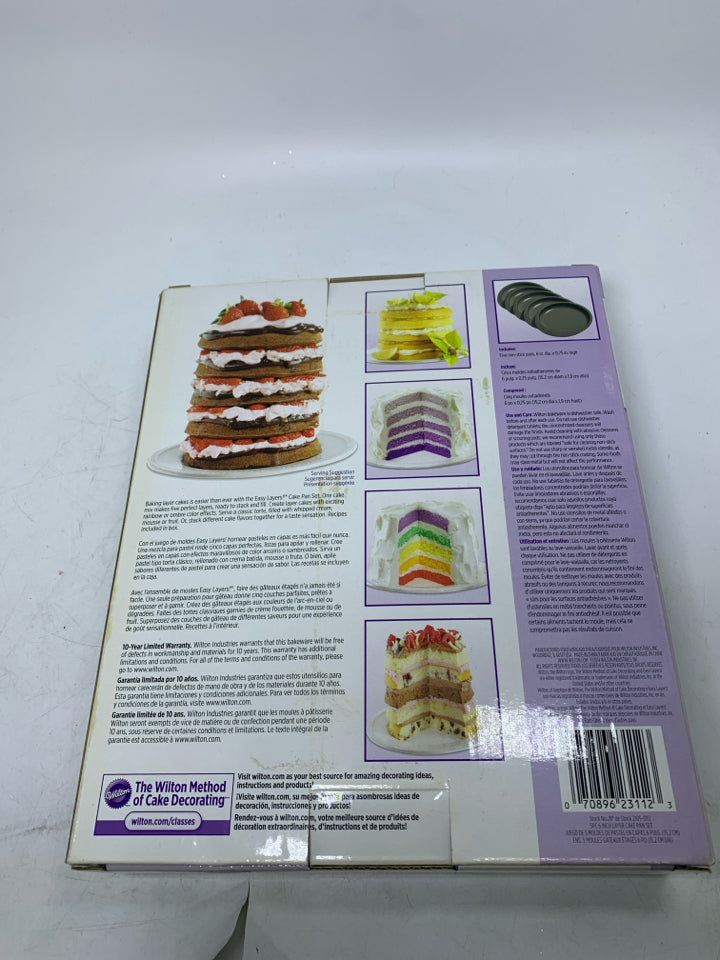 NIB CAKE PAN SET EASY LAYERS.