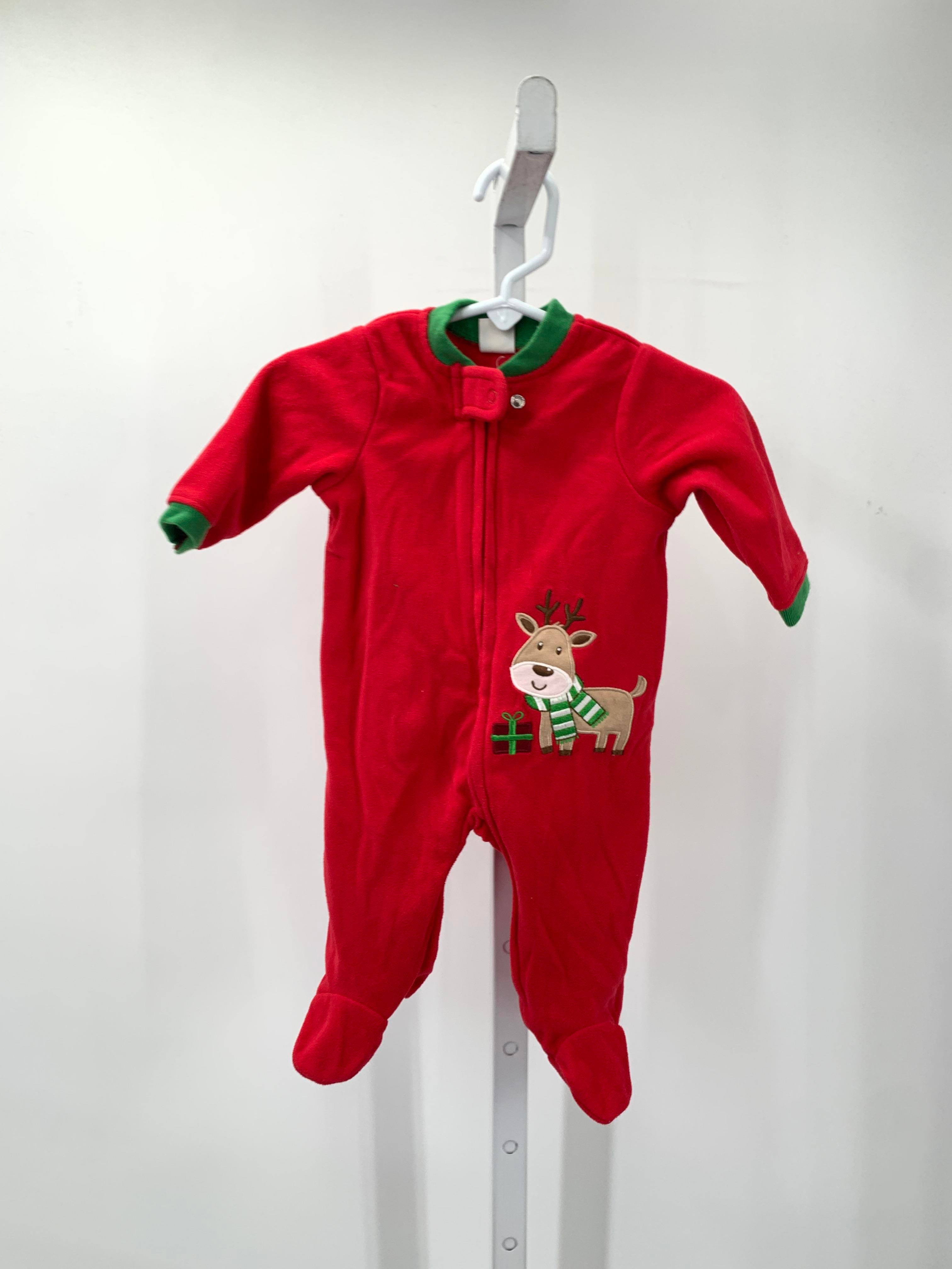 FLEECE LONG SLV ROMPER REINDEER