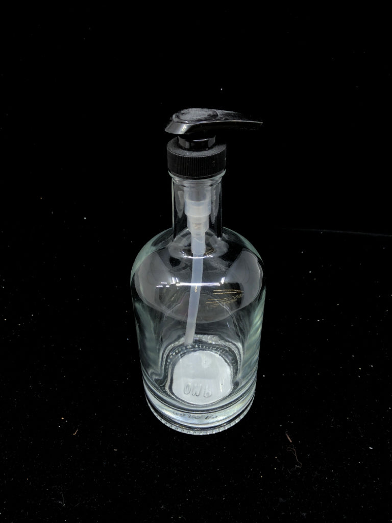 NEW CLEAR GLASS SOAP DISPENSER.
