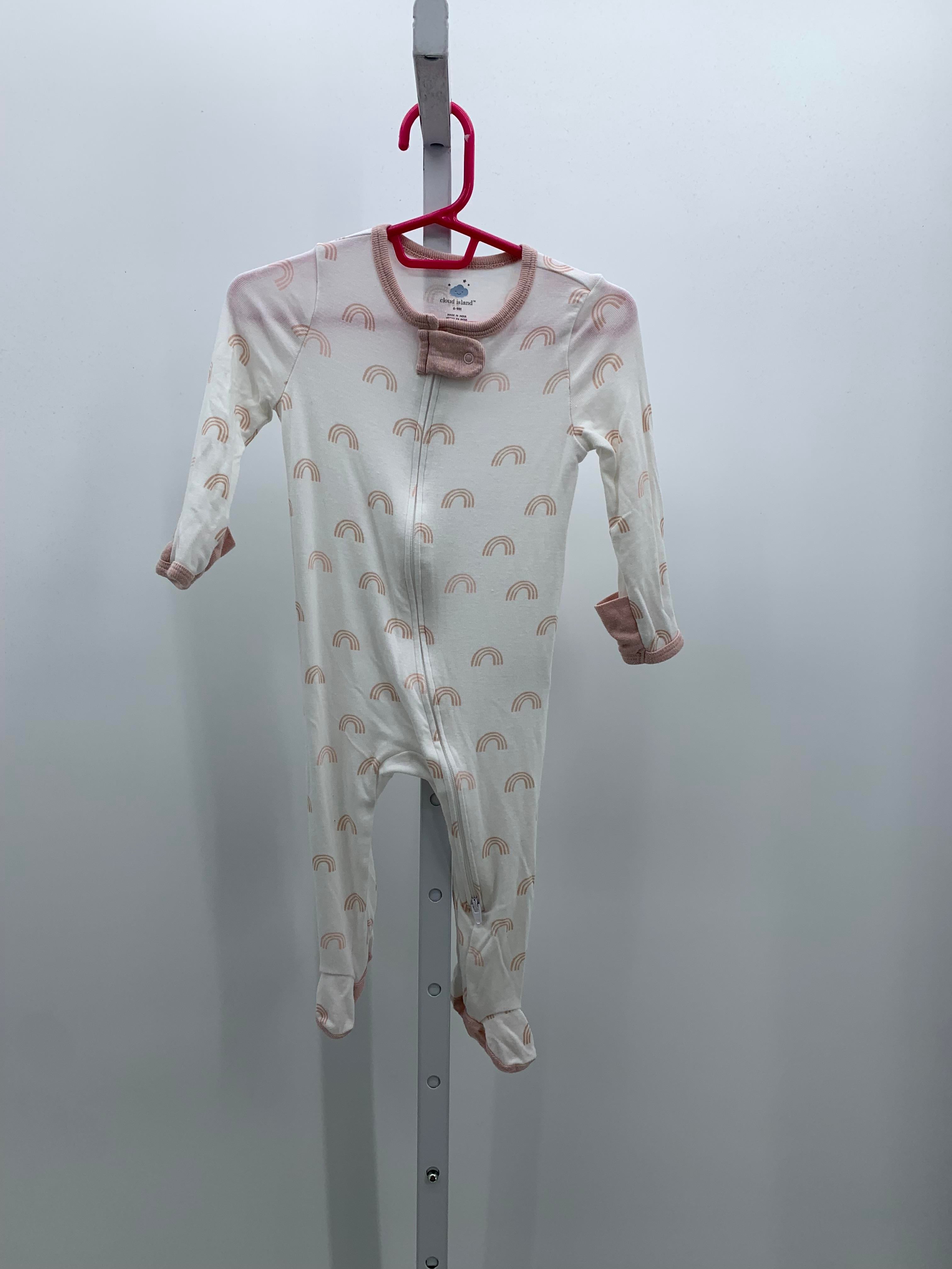 Cloud Island Size 6-9 mon Girls Long Slv. Romper
