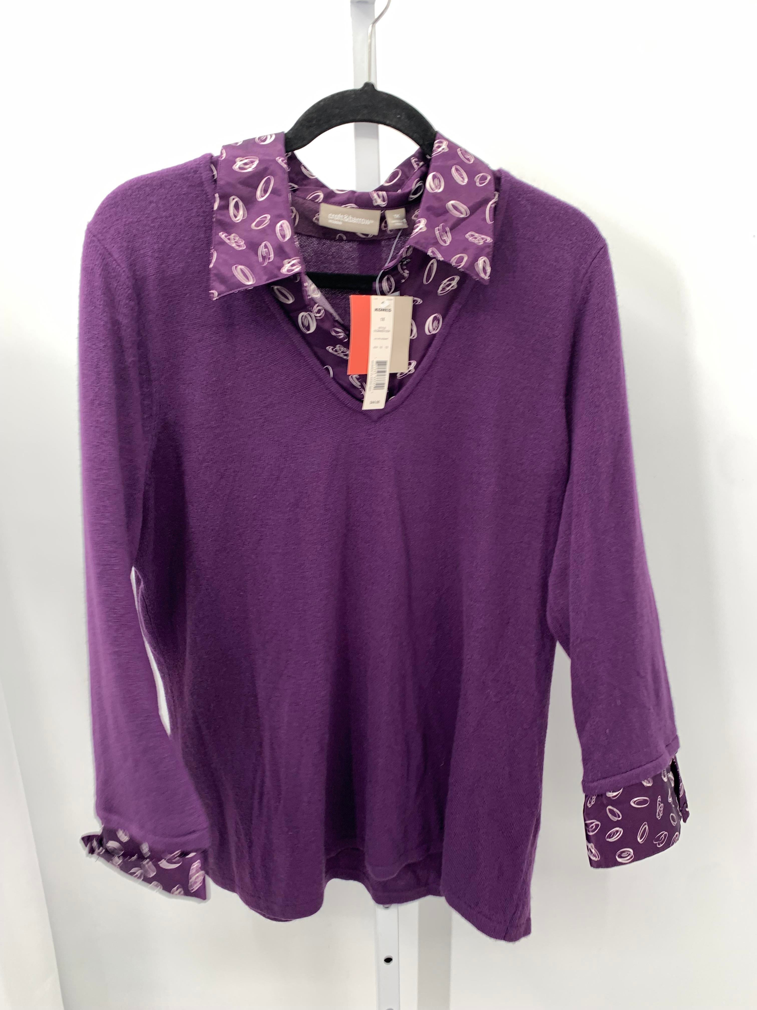 Croft & Barrow Size 1X Womens Long Slv Sweater