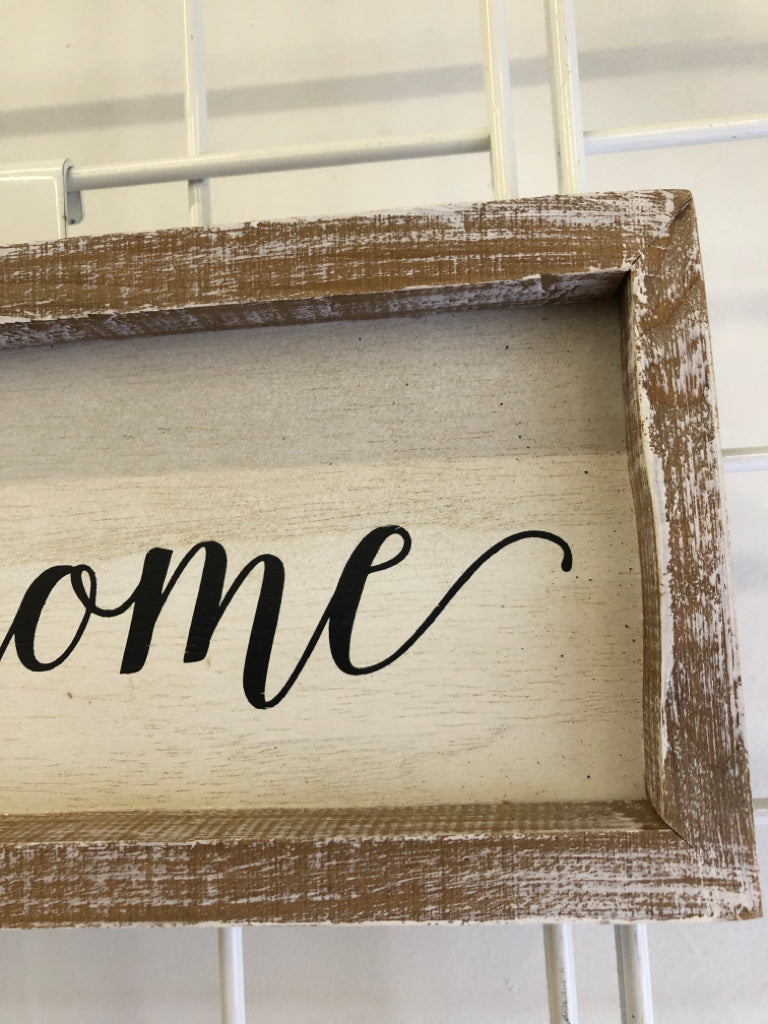 DISTRESSED WELCOME TO OUR HOME WALL ART.