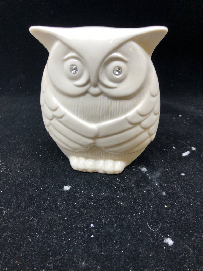 WHITE OWL, JEWEL EYES.