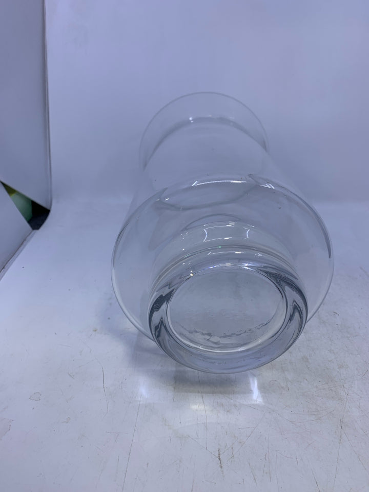 TALL GLASS CANDLE HURRICANE HOLDER.