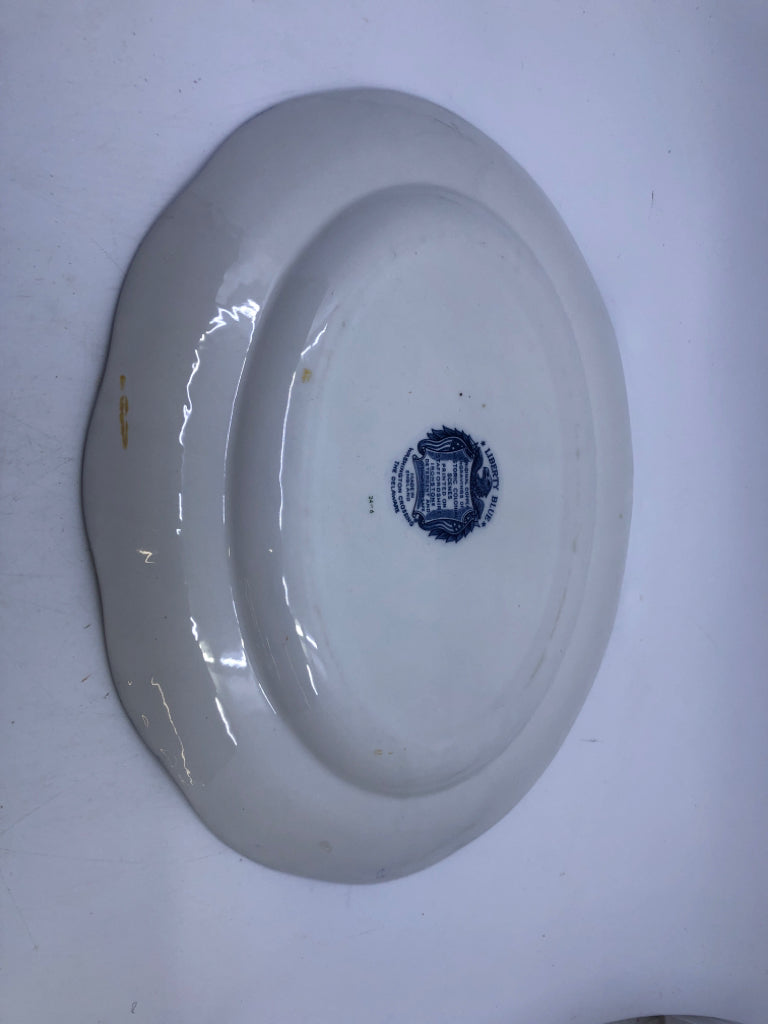LIBERTY BLUE SERVING PLATE.