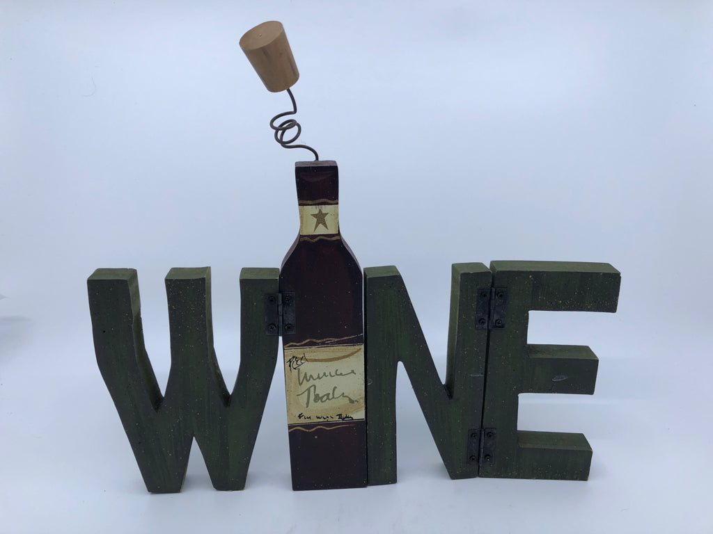 WINE GREEN/MAROON CUTOUT FOLDABLE SIGN.