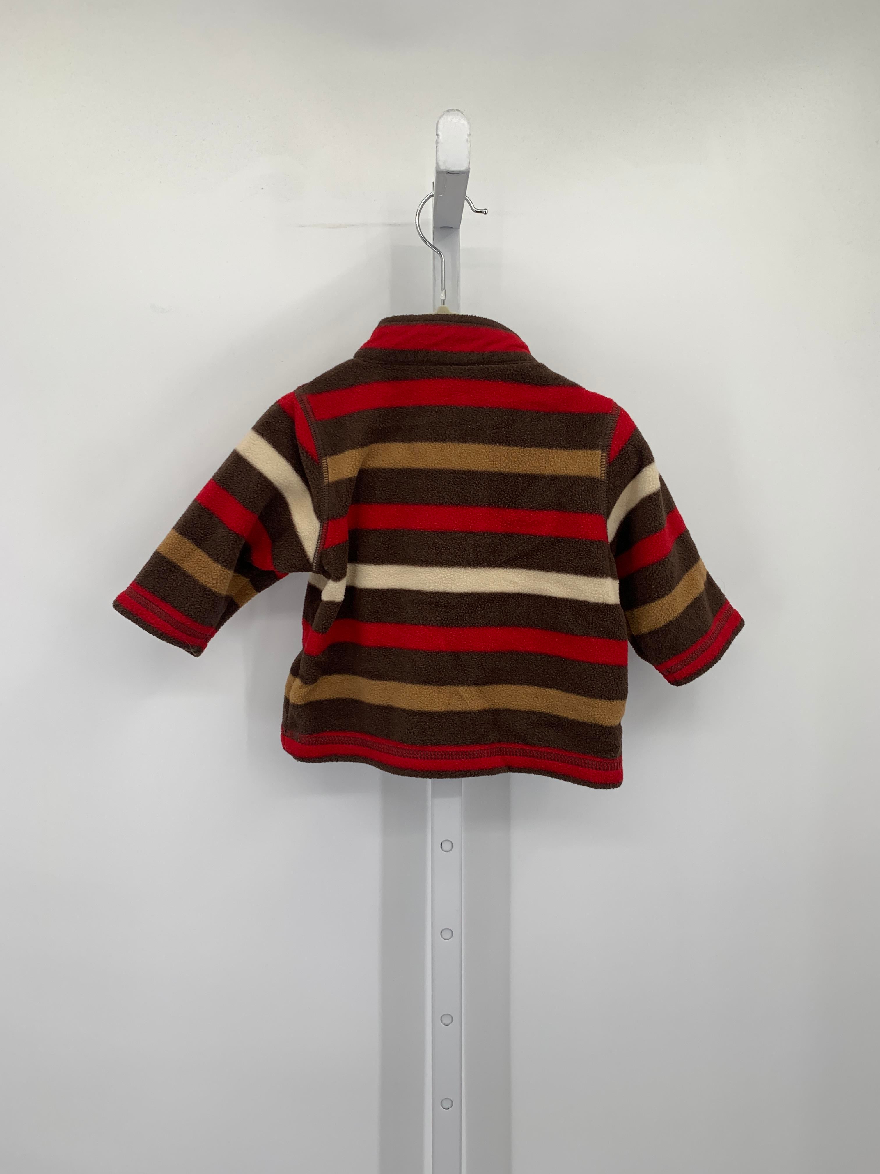 STRIPES FLEECE PARTIAL ZIP