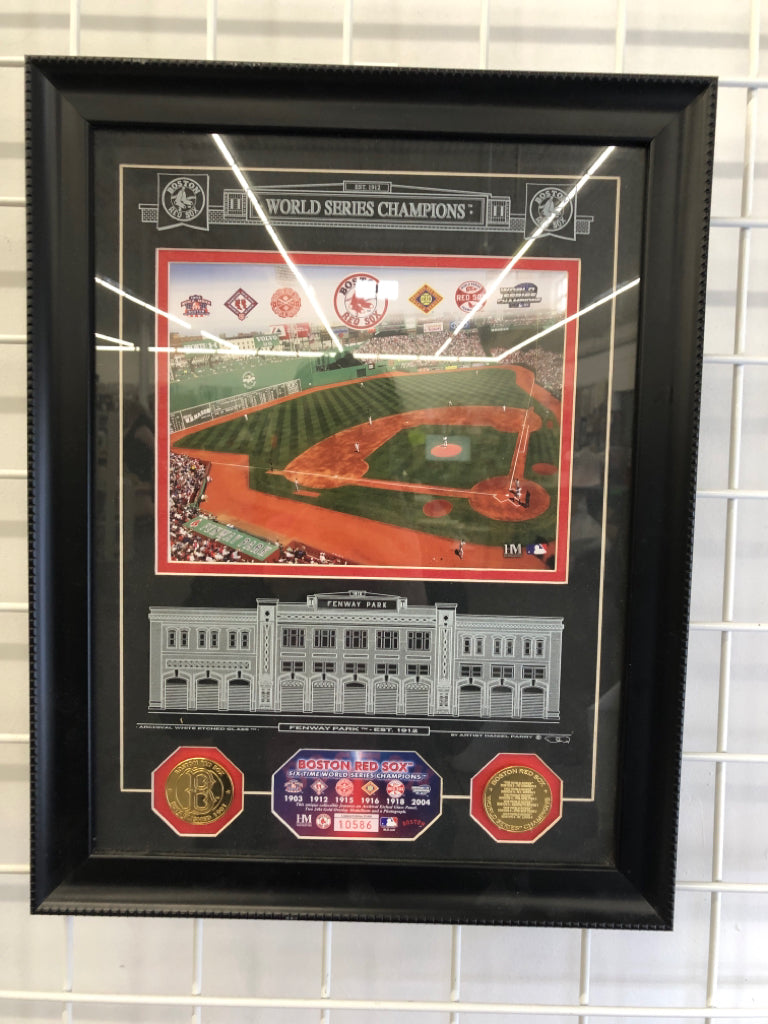 RED SOX FENWAY PARK WORLD SERIES FRAMED ART.