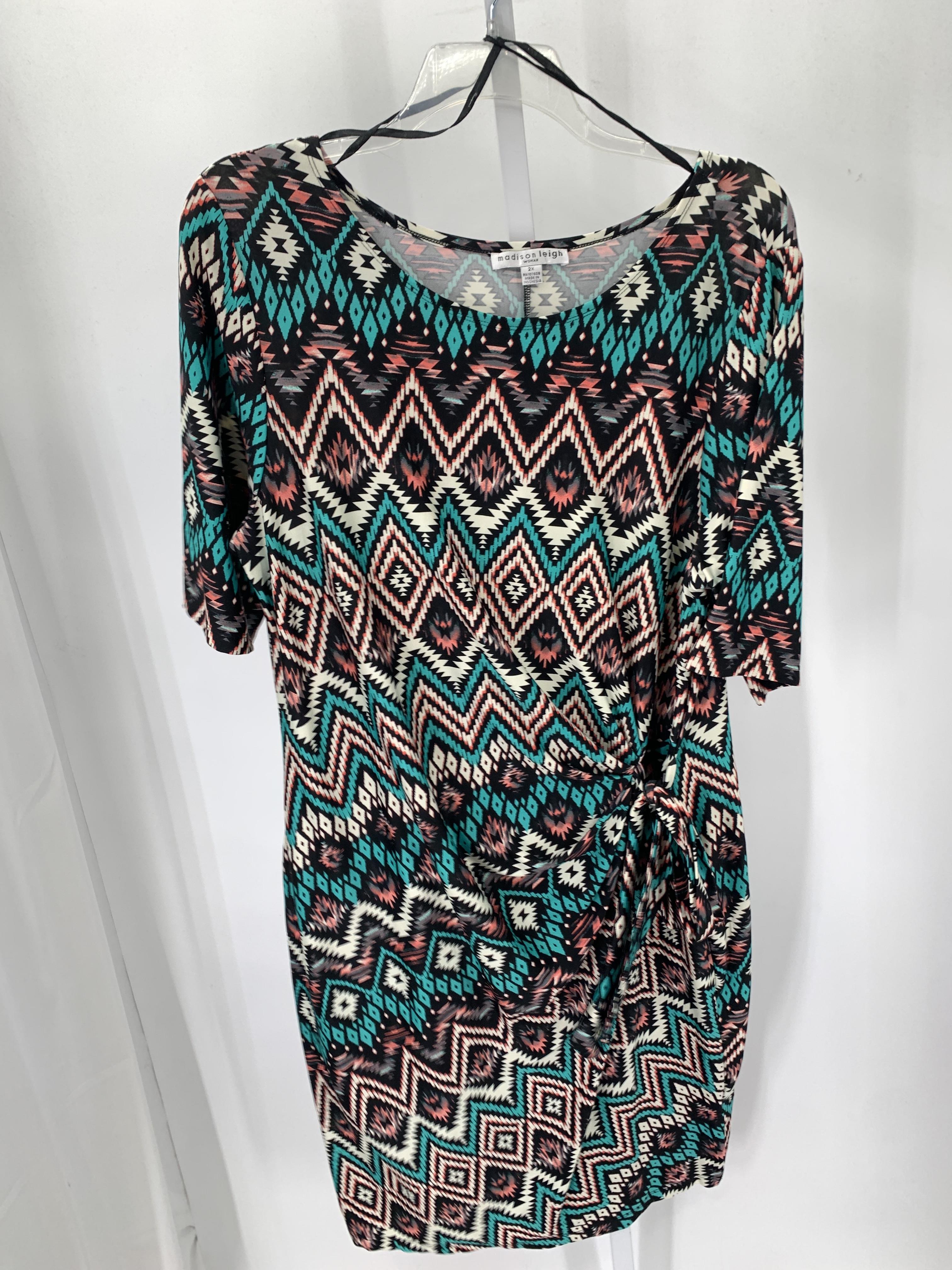 Size 2X Womens Short Sleeve Dress