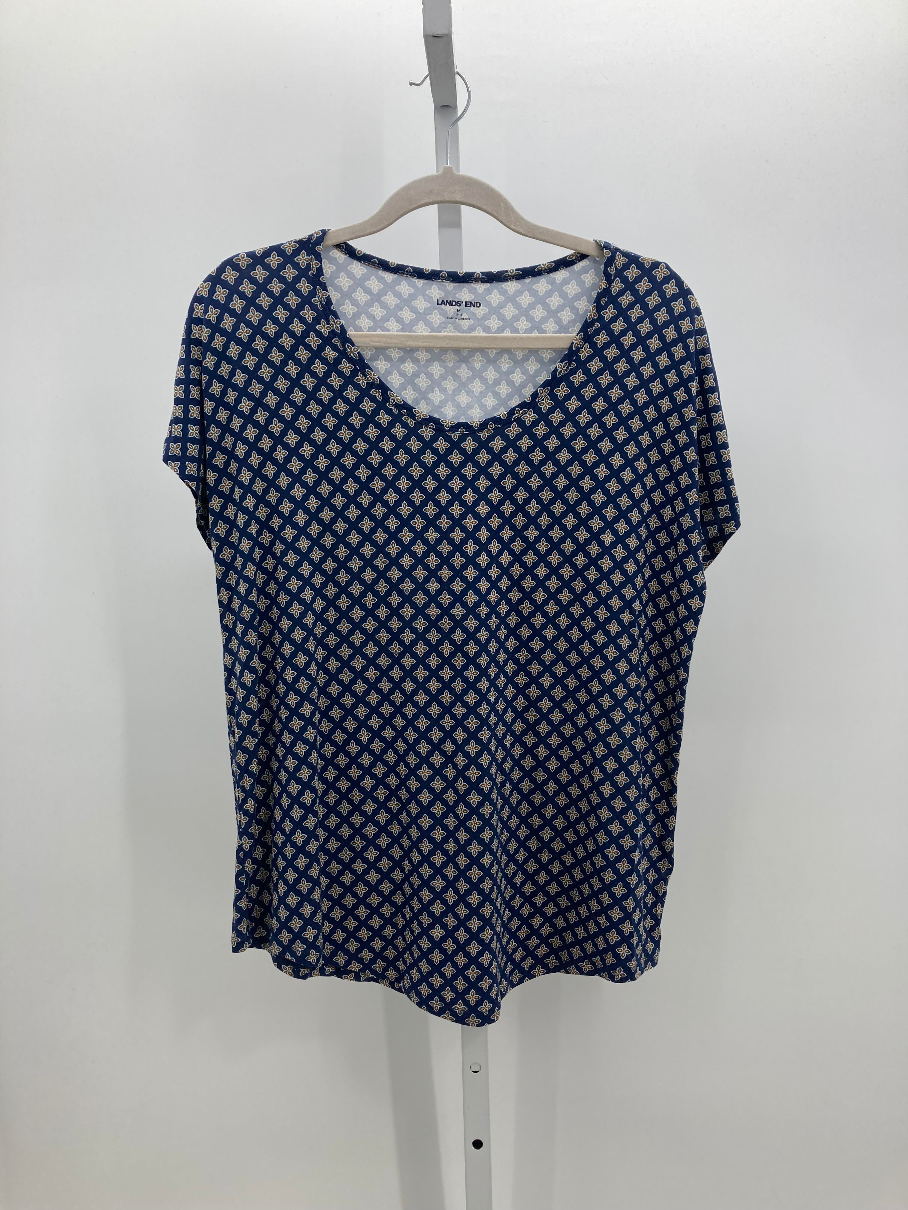 Lands End Size Medium Misses Short Sleeve Shirt