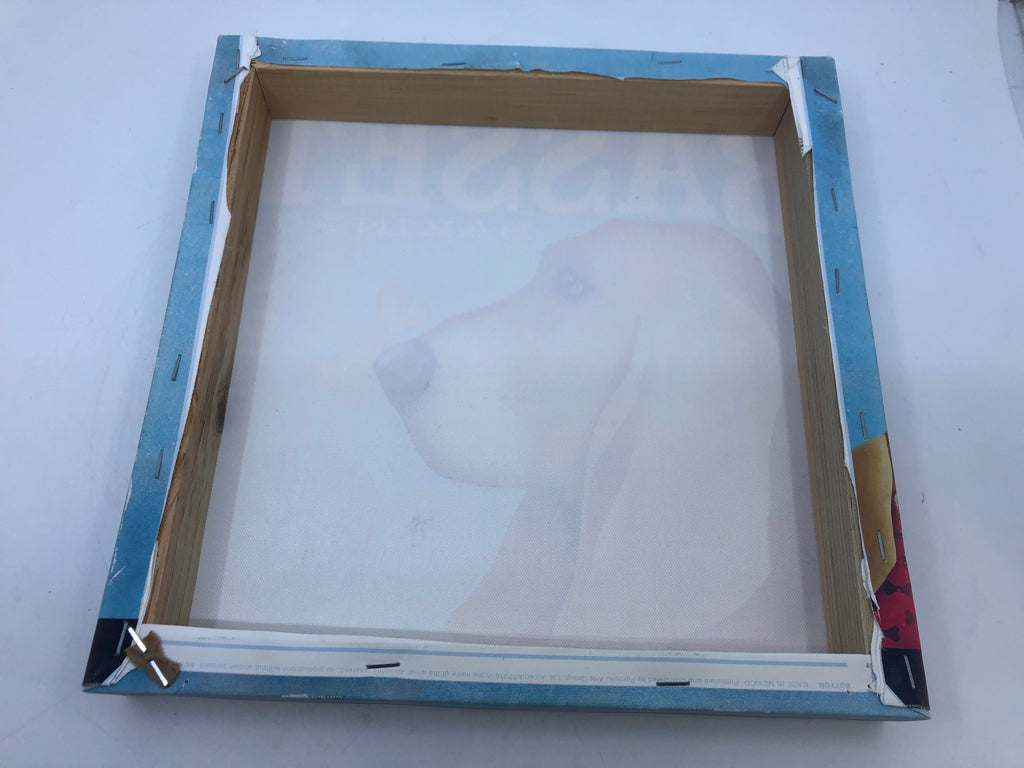 BASSETT HOUND CANVAS WALL ART.