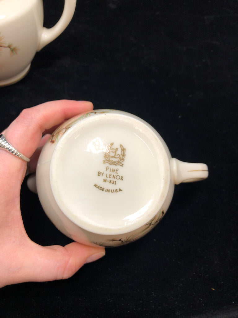32PC PINECONE DISH SET - LENOX - SRV FOR 6.