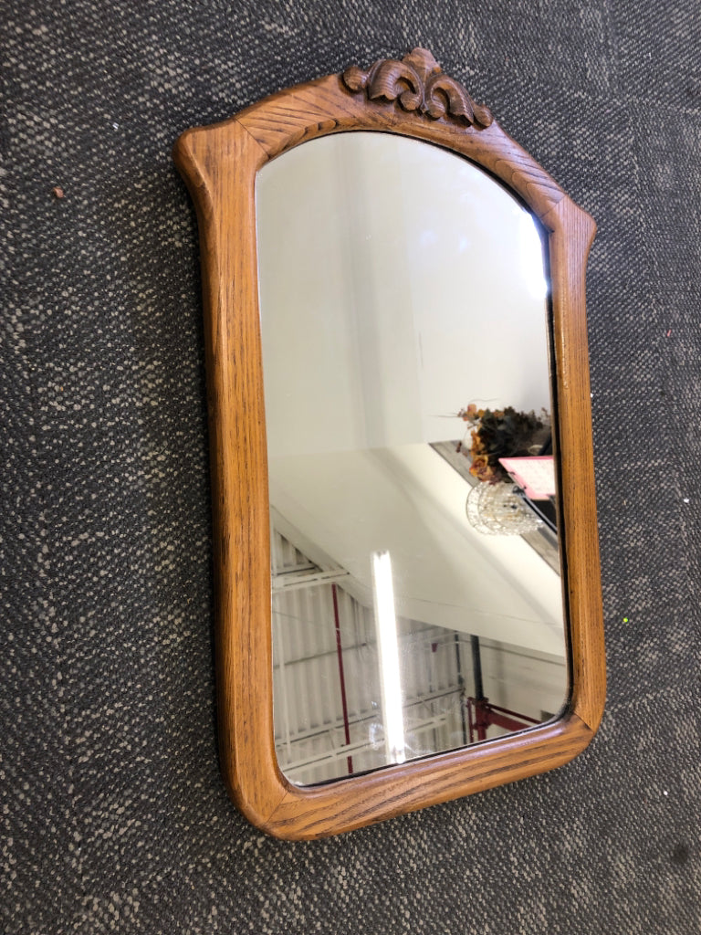 DARK WOOD VTG MIRROR.