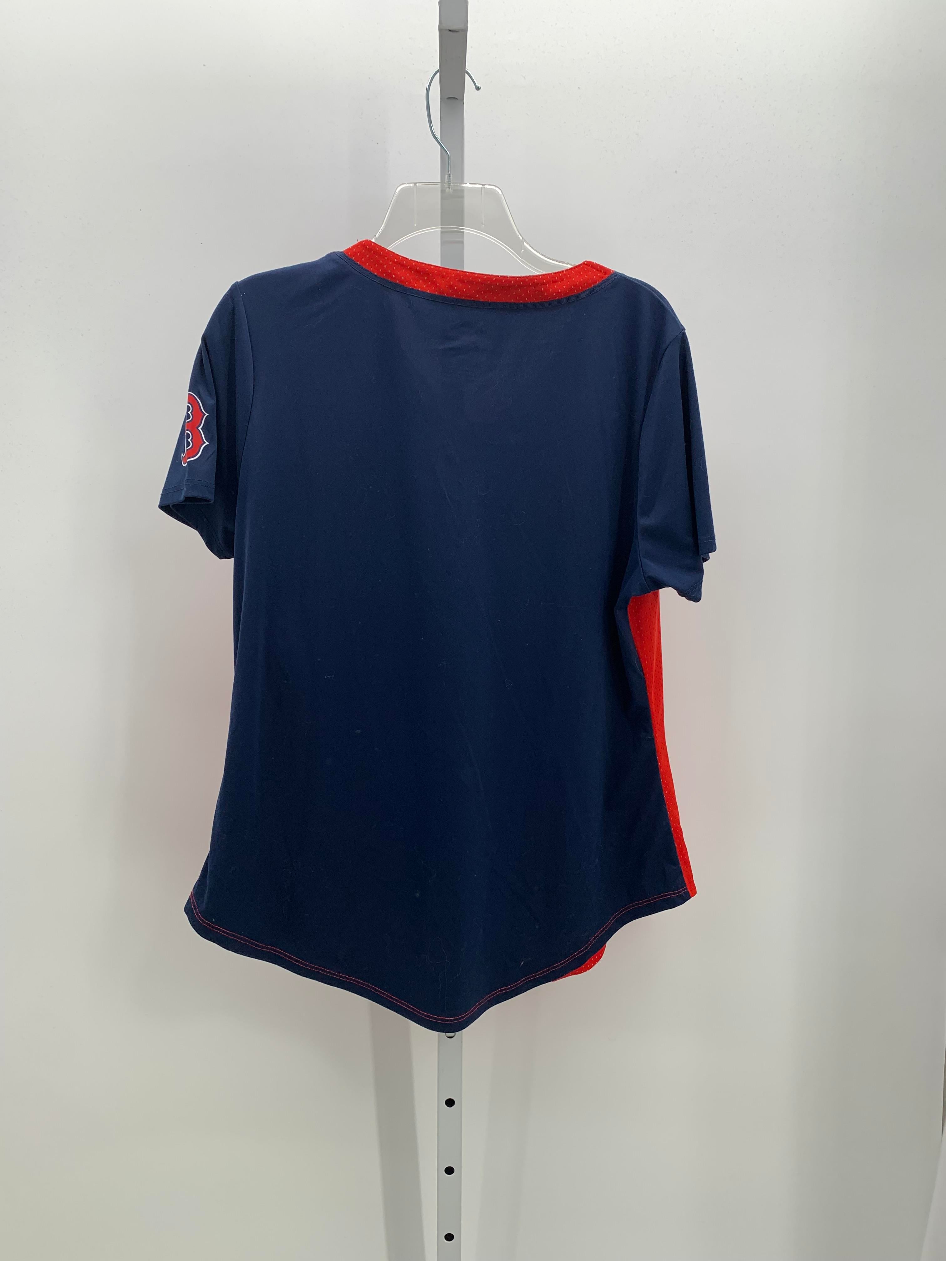 Majestic Size Extra Large Misses Short Sleeve Shirt