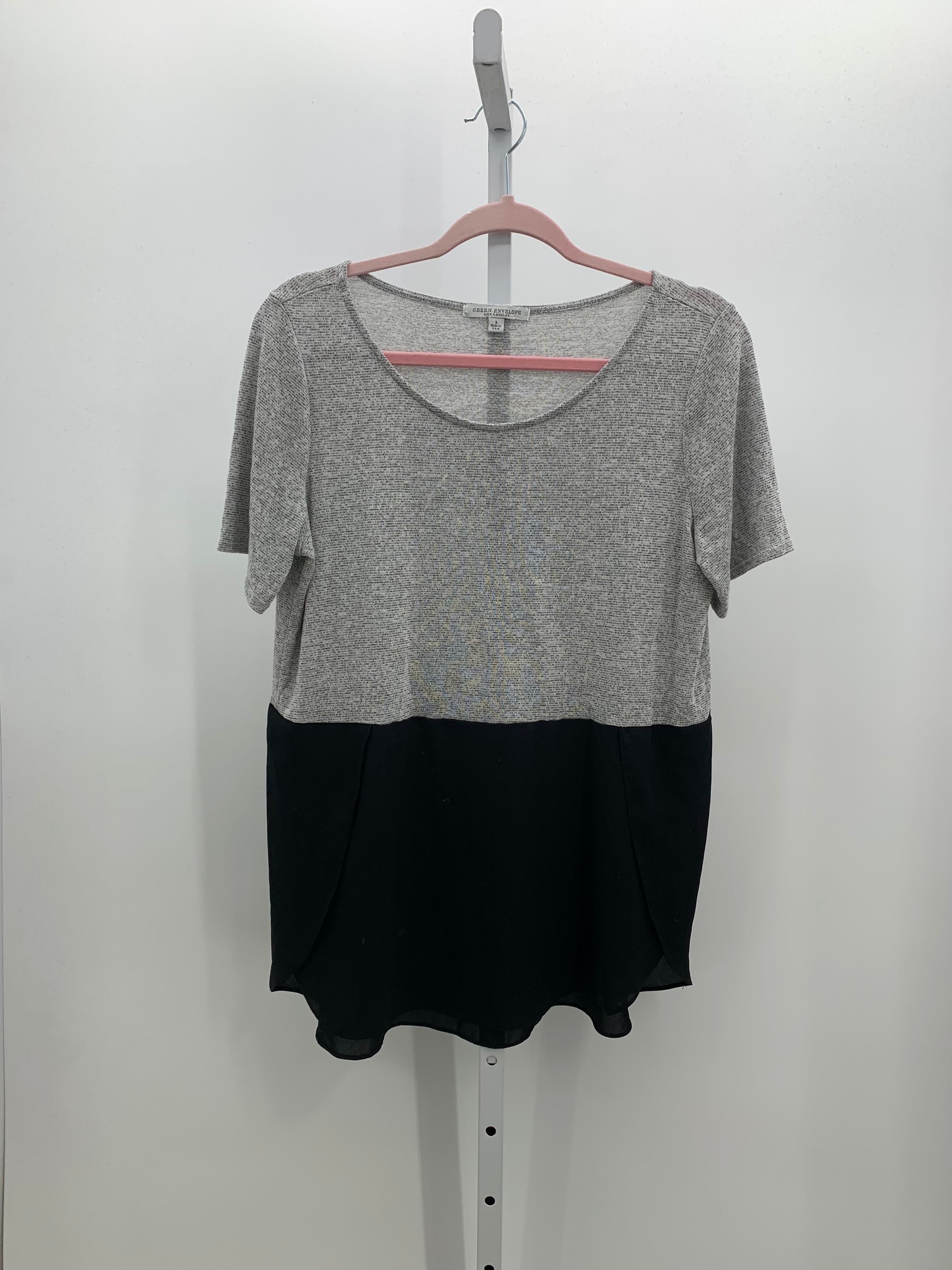 Green Envelope Size Large Misses Short Sleeve Shirt