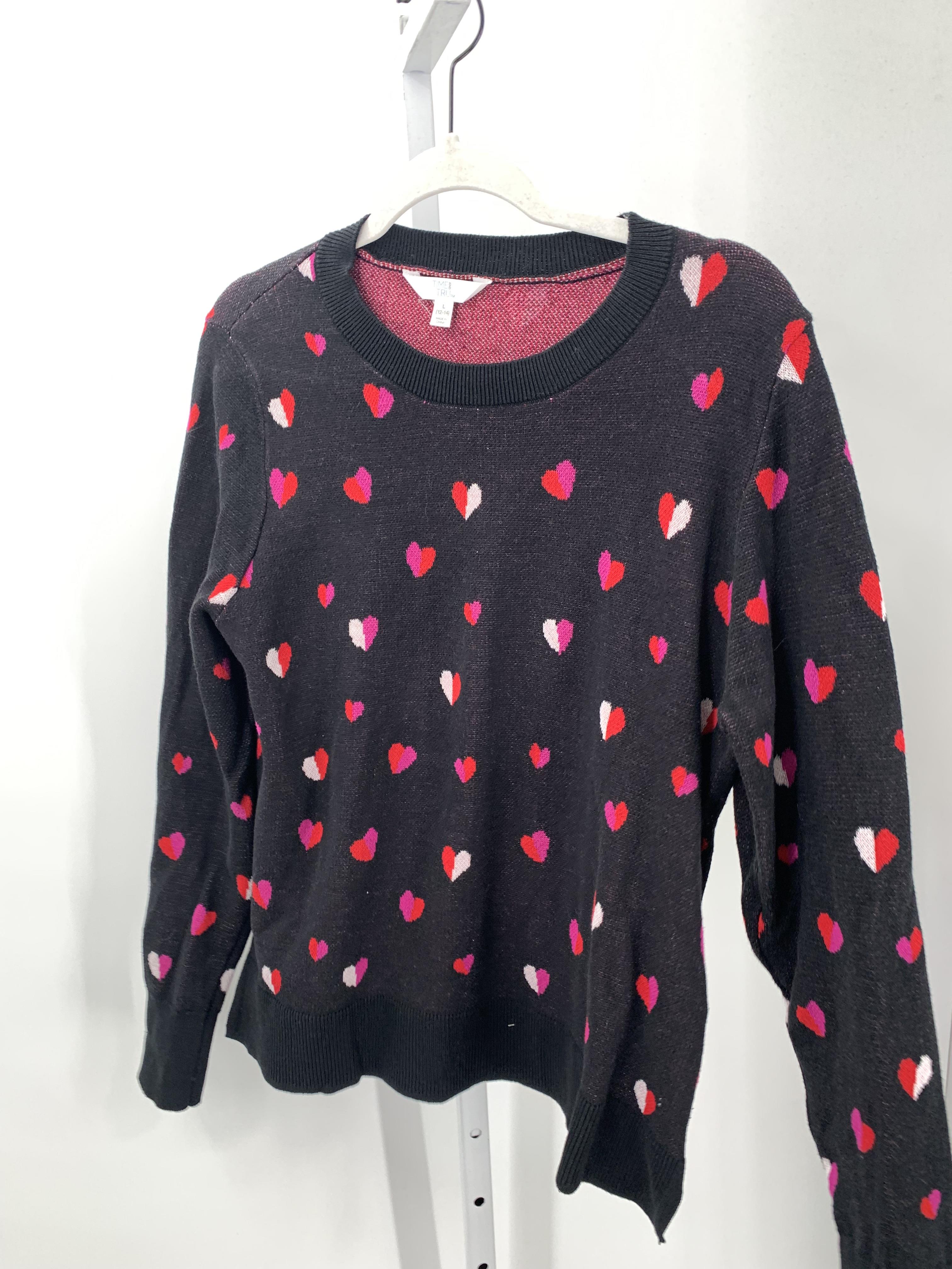 Time and Tru Size Large Misses Long Slv Sweater