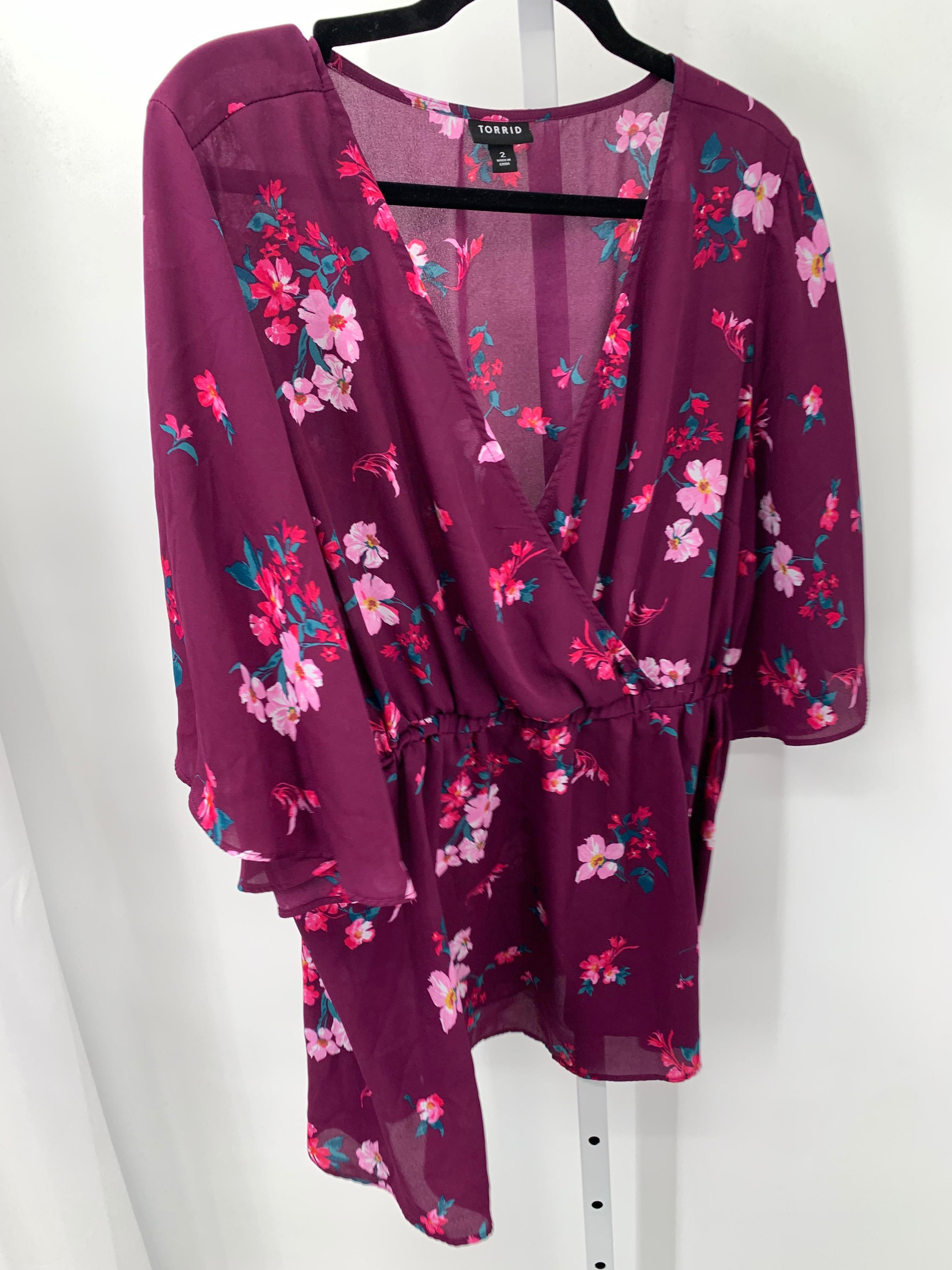 Torrid Size 2X Womens Short Sleeve Shirt