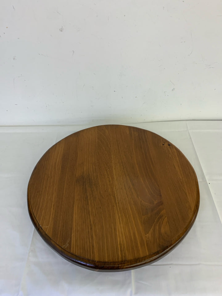 LARGE WOODEN TABLE LAZY SUSAN.