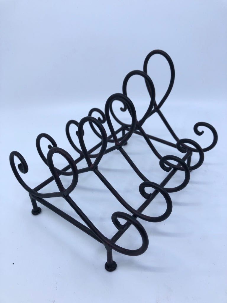DISH RACK BLACK/BROWN METAL.
