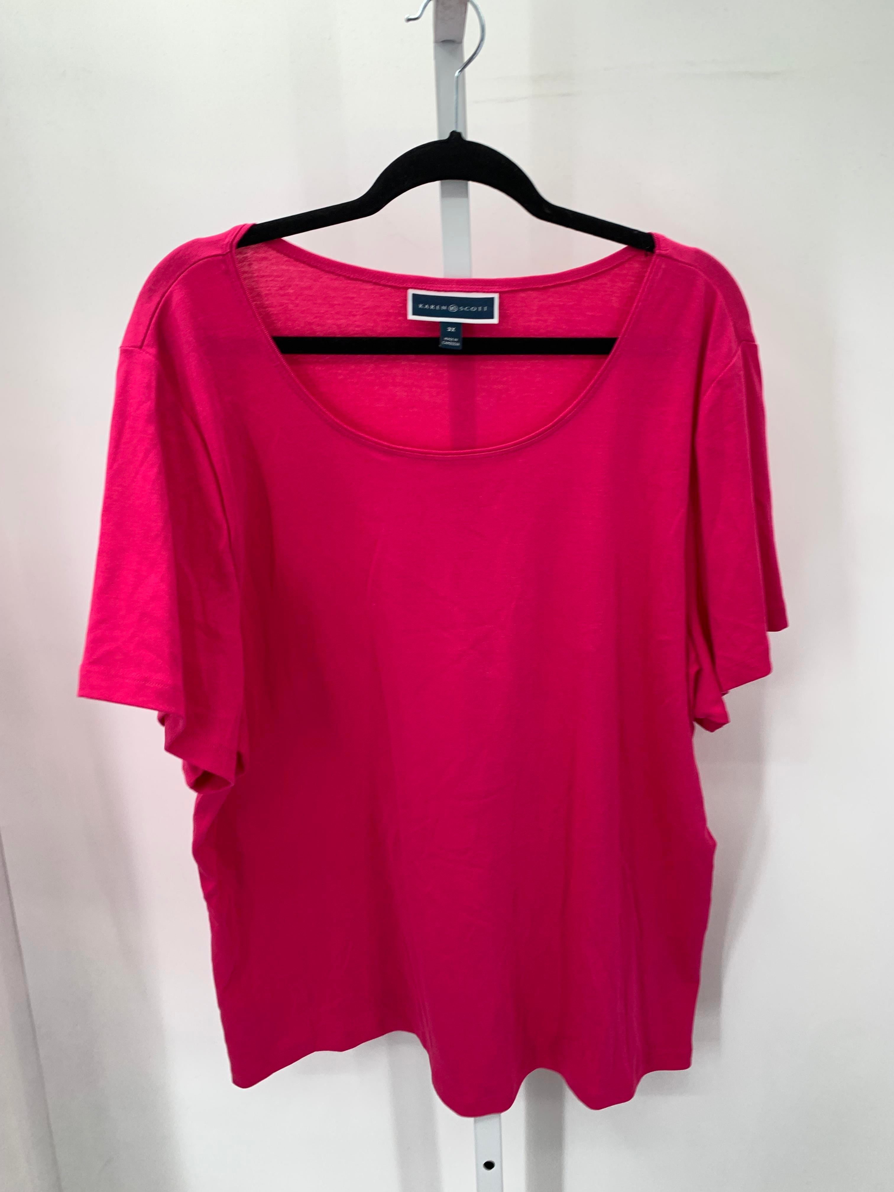 Karen Scott Size 3X Womens Short Sleeve Shirt