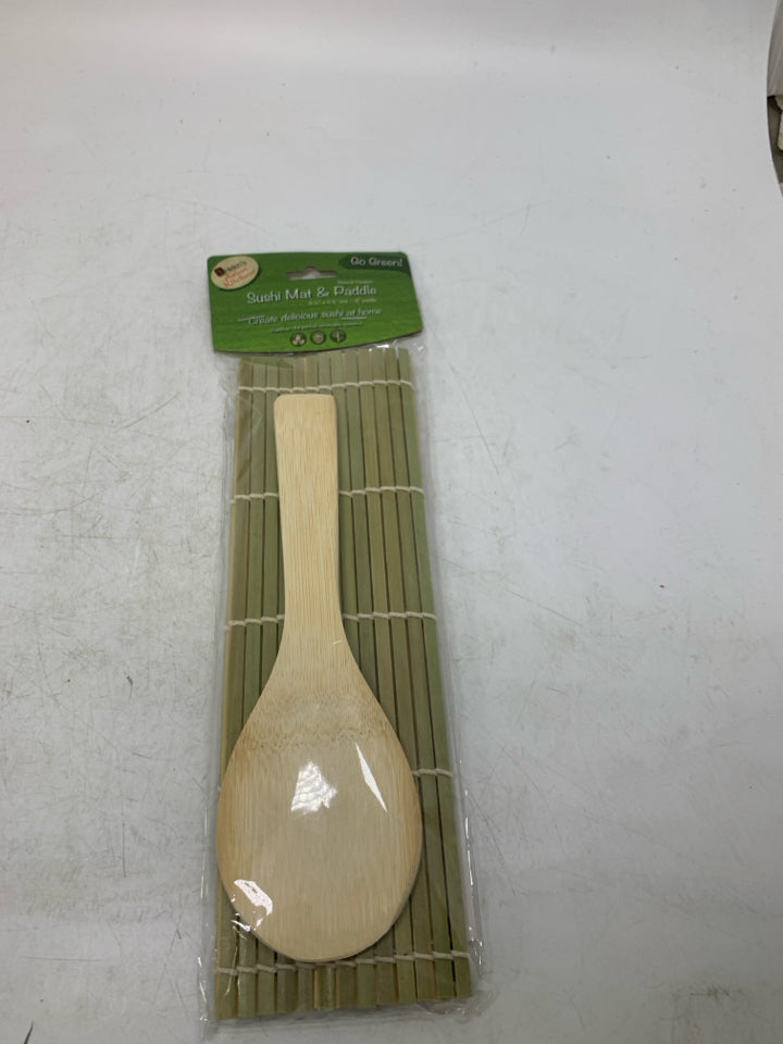 NIP BAMBOO SUSHI MAT/PADDLE.