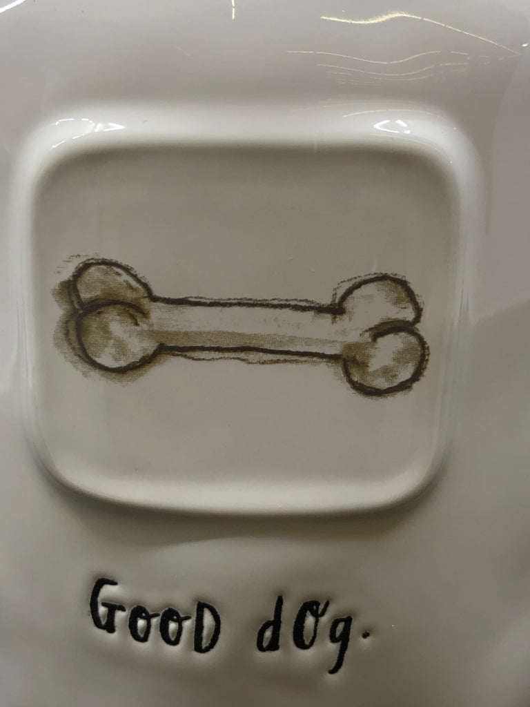 RAE DUNN "GOOD DOG" WITH BONE CANISTER.