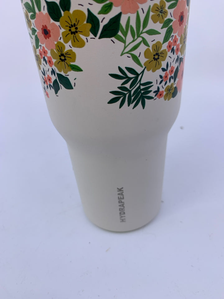 NEW CREAM FLORAL HYDRAPEAK WATER BOTTLE.